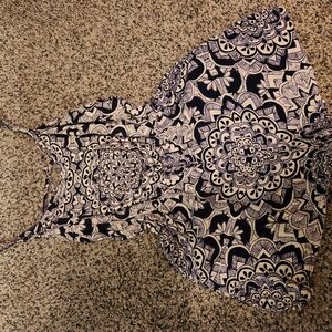 Black and White Patterned Romper